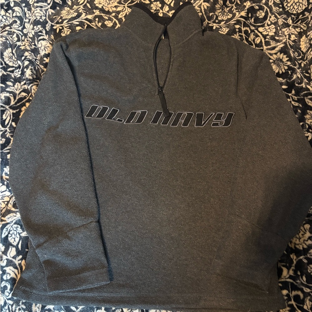 Old Navy Men's Charcoal Quarter Zip Sweater